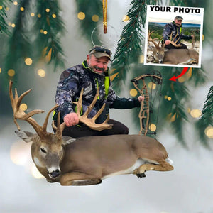 Personalized Upload Photo Hunting Christmas Ornament