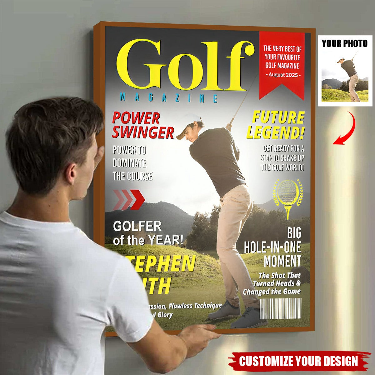 Personalized Golf Magazine Cover Poster - Unique Gift for Golf Lovers