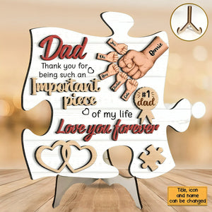 Gift For Dad Important Piece 2 Layered Separate Wooden Plaque