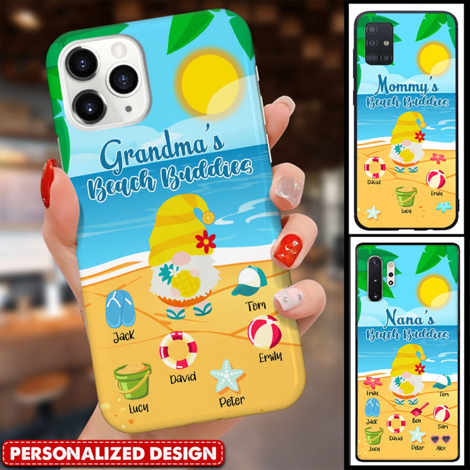 Grandma's Beach Buddies Summer Dwarf  Personalized Phone case