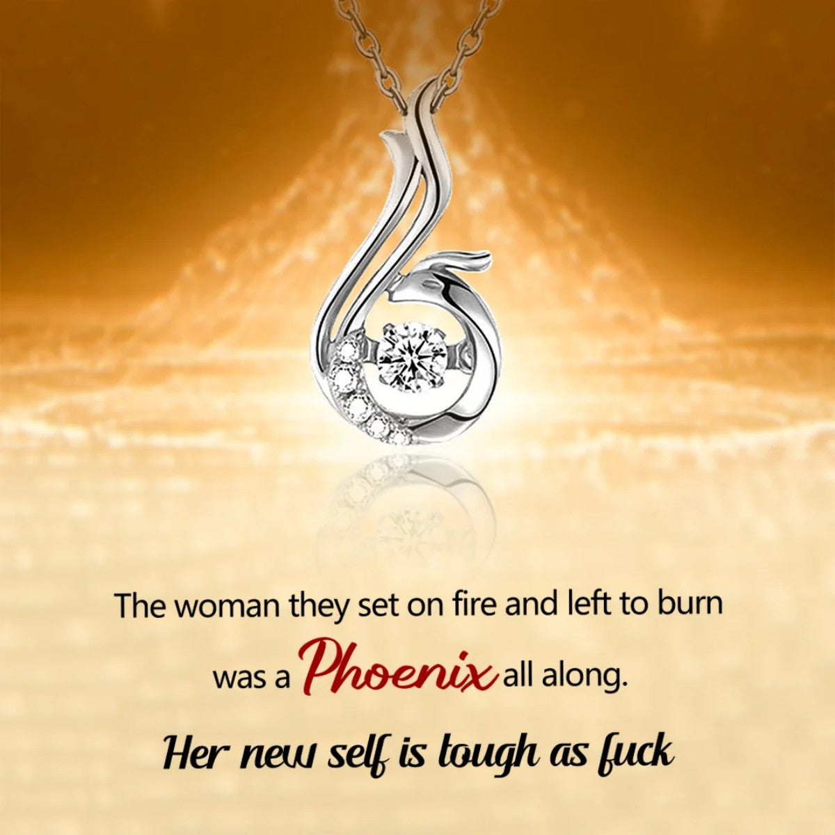 Tough As F*ck Phoenix Dancing Necklace