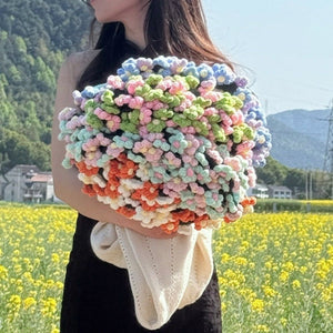Hand-Knitted Rose Blanket - Gift for Mother's Day, Valentine's Day