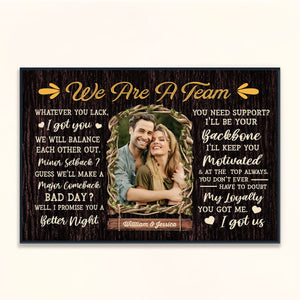 We Are A Team - Personalized Photo Anniversary Poster