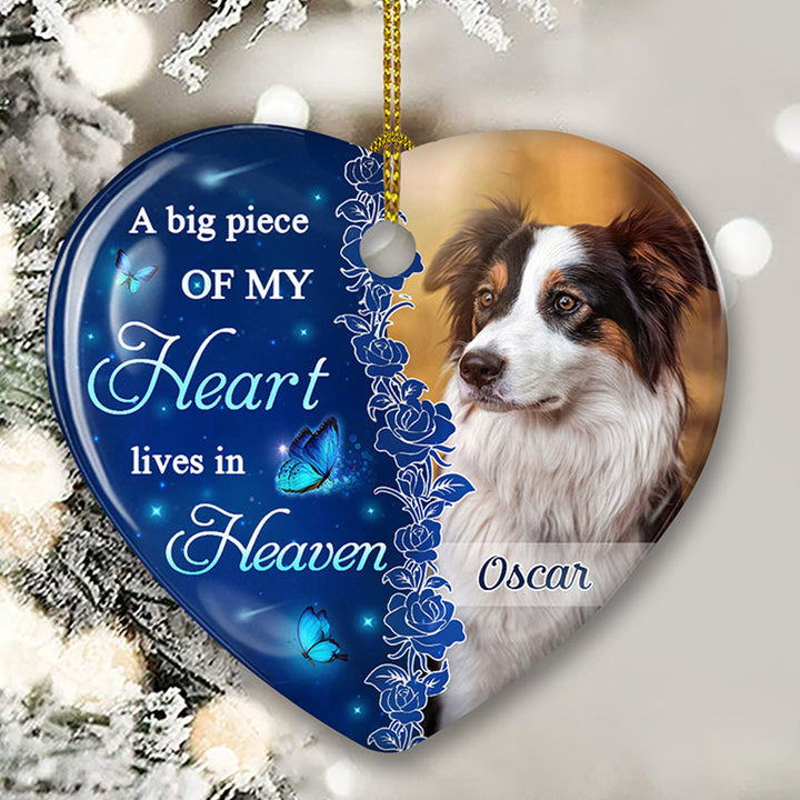 The Hardest Goodbye - Personalized Custom Heart Ceramic Christmas Ornament