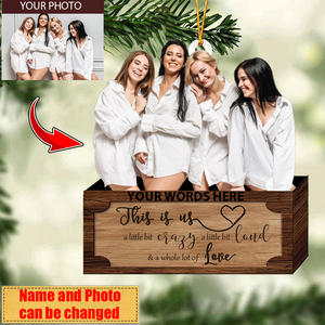 CUSTOM FAMILY CHRISTMAS ORNAMENT - PERSONALIZED ARCYLIC ORNAMENT