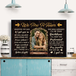 We Are A Team - Personalized Photo Anniversary Poster