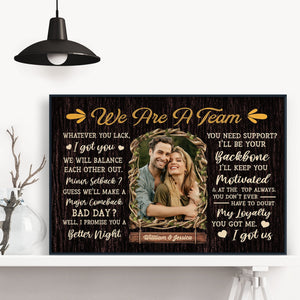 We Are A Team - Personalized Photo Anniversary Poster