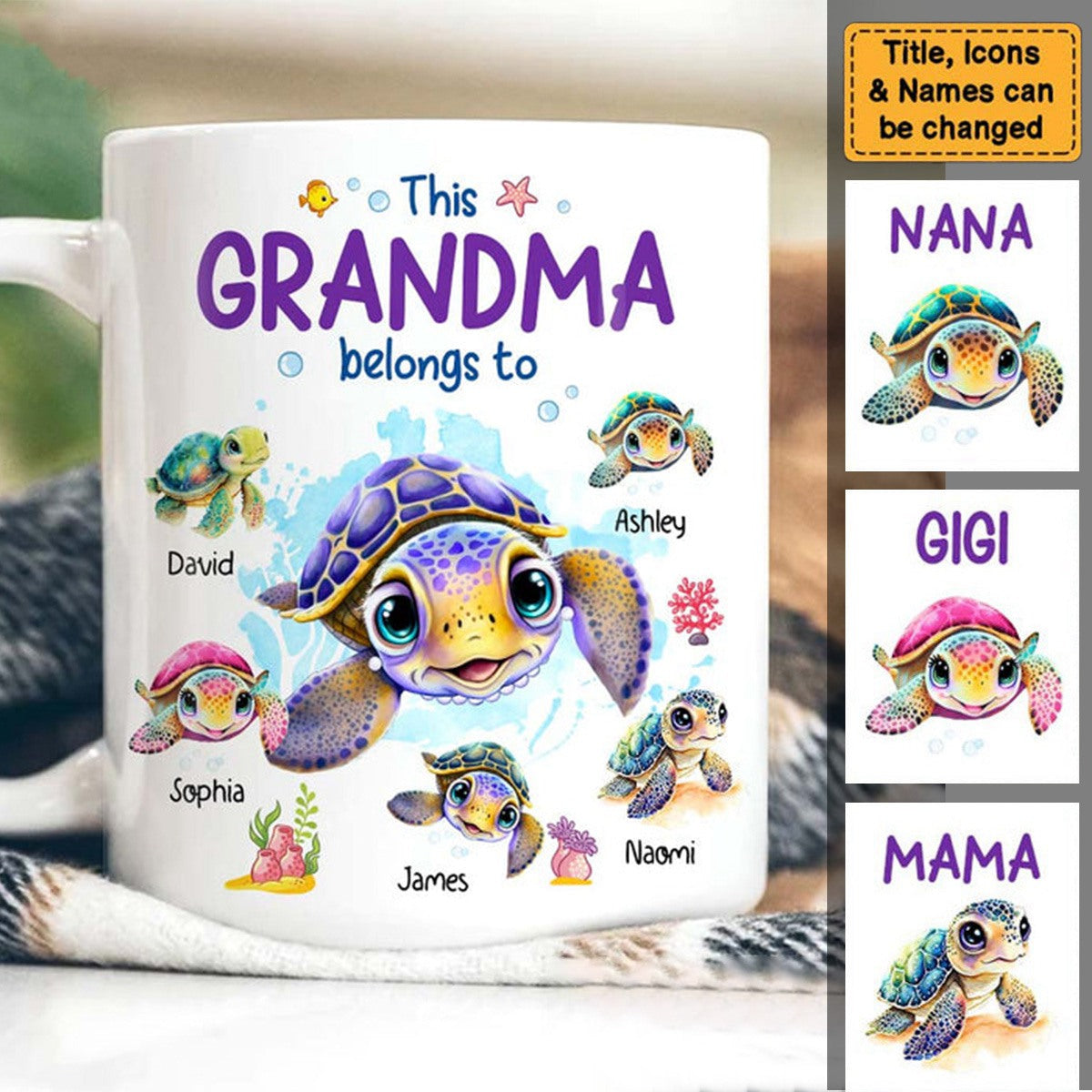 This Grandma Belongs To - Personalized Mug