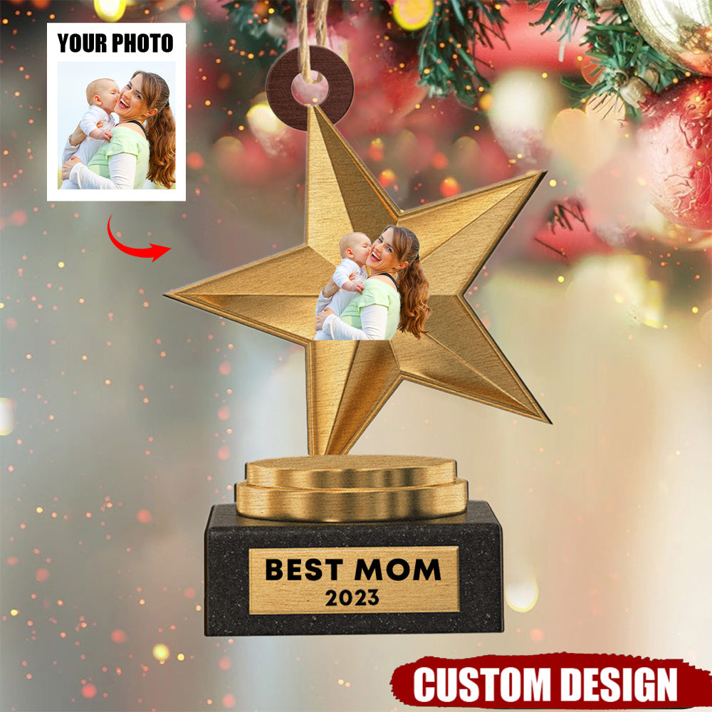 You Did It - Personalized Wooden Photo Ornament - Gift For Family