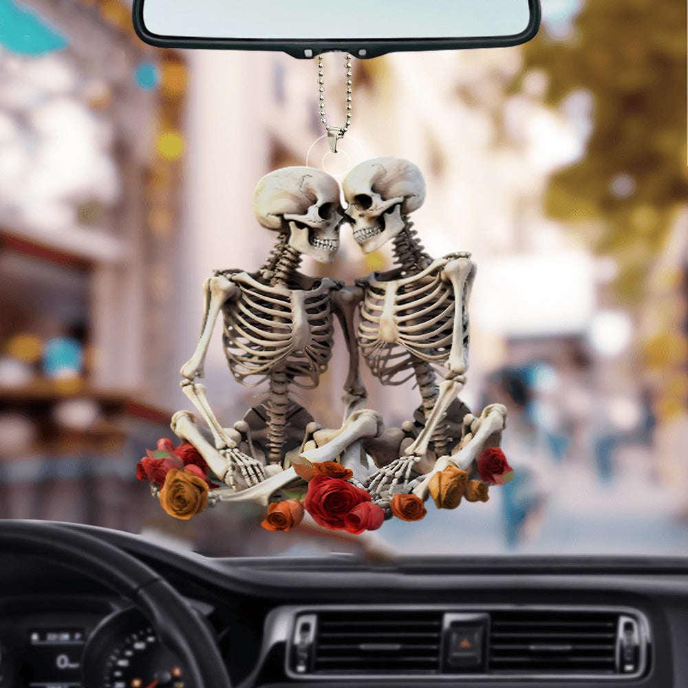 Skeleton Couple Car Ornament - Gift For Couple