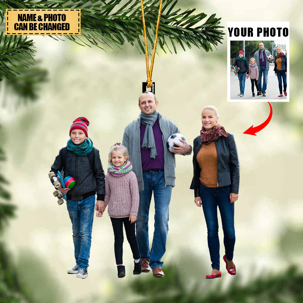 Personalized Christmas Hanging Ornament - Gift For Family members - Custom Your Photo