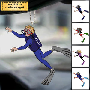 Persoanlized Scuba Diving Male/Female Ornament