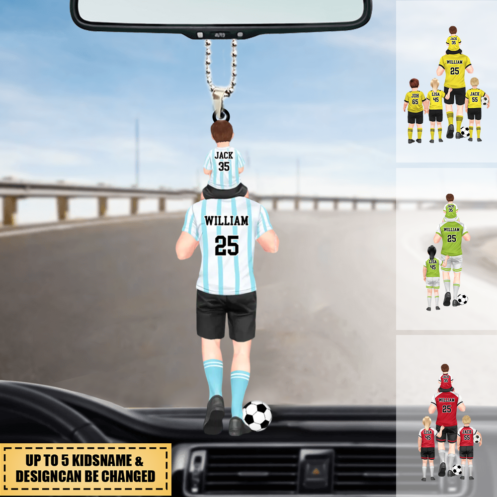 I Scored A Hat-Trick - Personalized soccer Dad & Kids Car Hanging Ornament