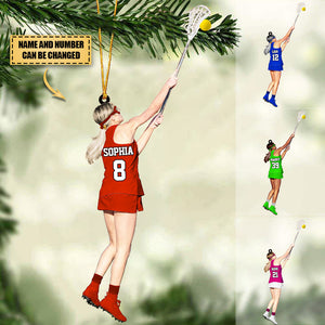 Personalized Lacrosse Players Christmas Ornament, Gift for Lacrosse Lovers