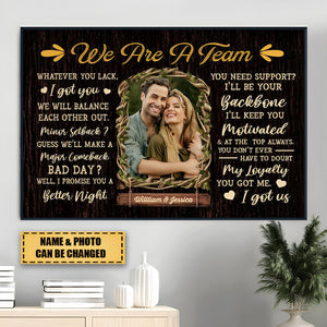 We Are A Team - Personalized Photo Anniversary Poster