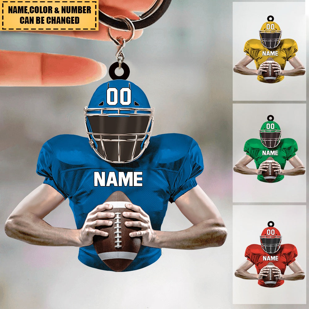 Personalized Football Keychain,Christmas Gift For Football Lover, Gift ...