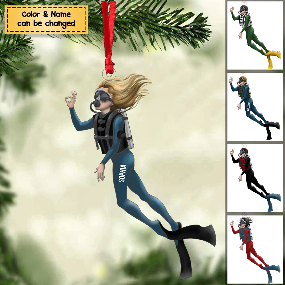 Persoanlized Scuba Diving Girl/Boy Ornament