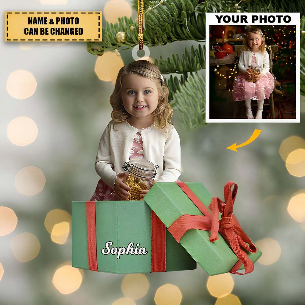 Personalized Photo Mica Ornament - Christmas Gift Family Members