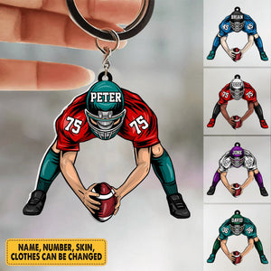 American Football Personalized Keychain Gift For Football Player Football Lovers