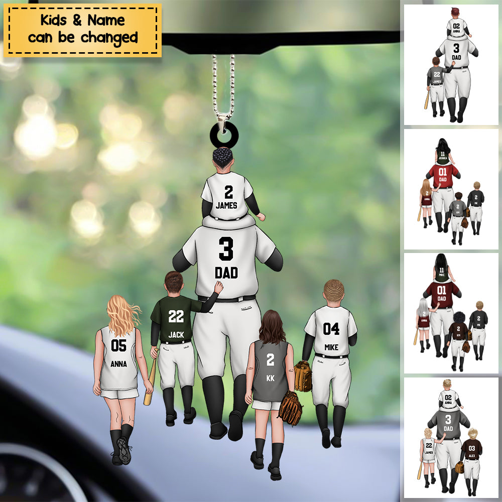 Personalized Baseball Kids & Dad/Grandpa Acrylic Christmas / Car Ornament