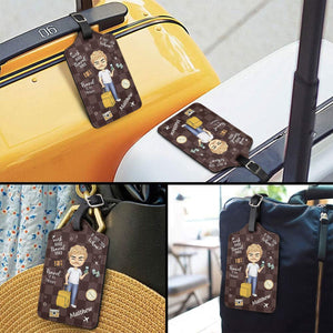 Travel Is My Therapy - Personalized Luggage Tag - Gift For Travellers