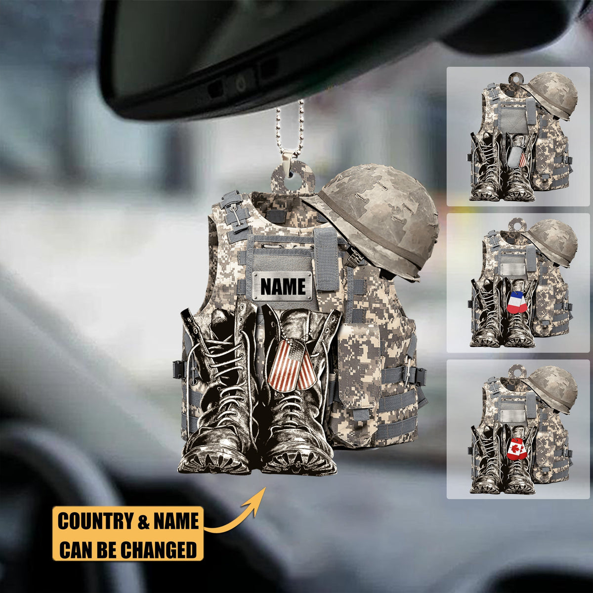 New Release - Boots & Hat - Personalized Flat Acrylic Ornament