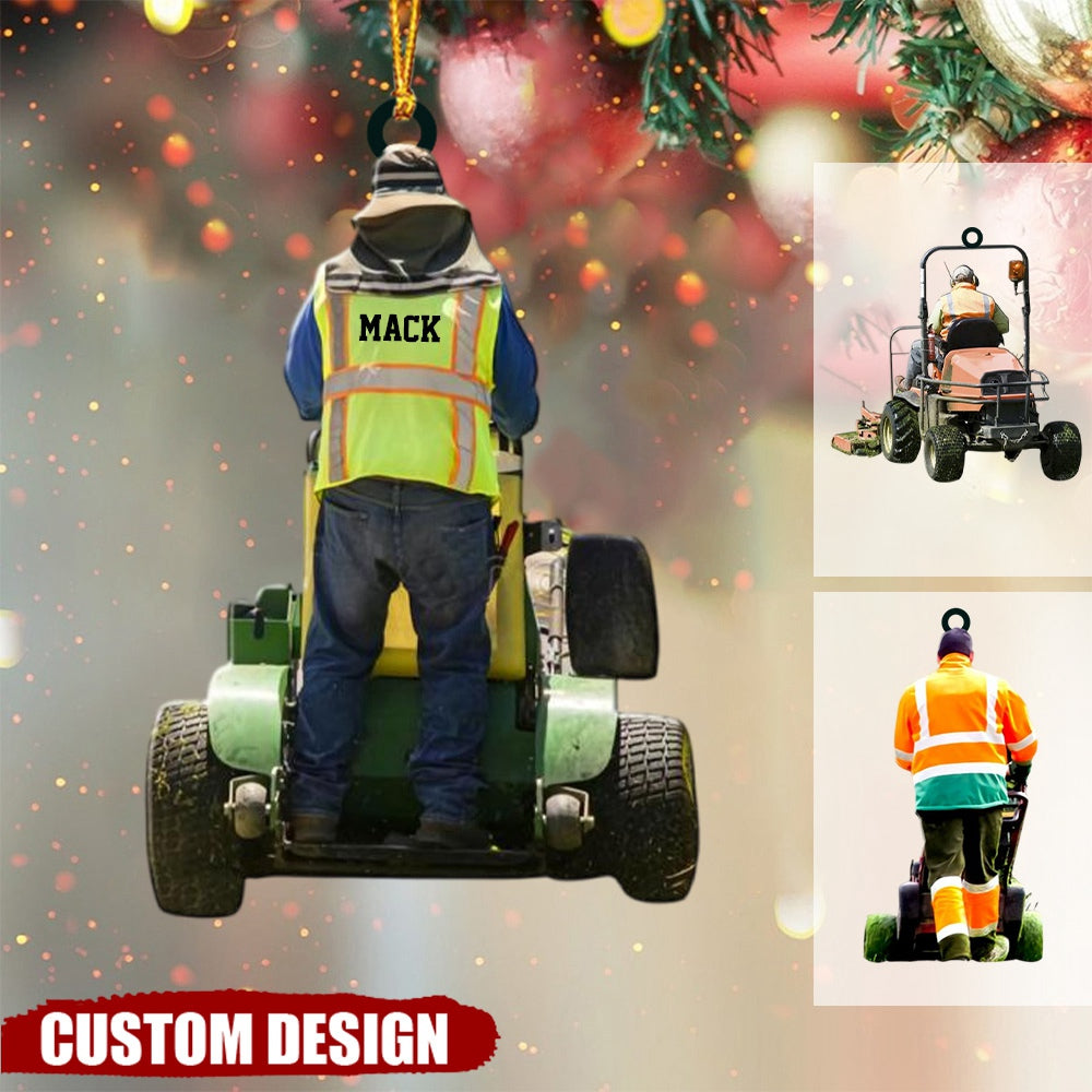 Personalized Lawnmower Hanging Ornament Christmas