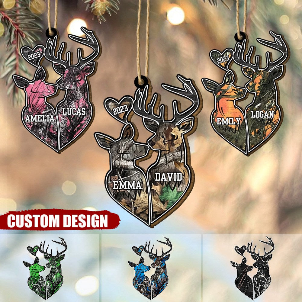 Personalized Wood Ornament - Christmas Gift For Couple, Wife, Husband