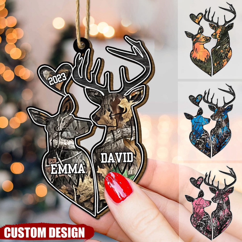 Personalized Wood Ornament - Christmas Gift For Couple, Wife, Husband