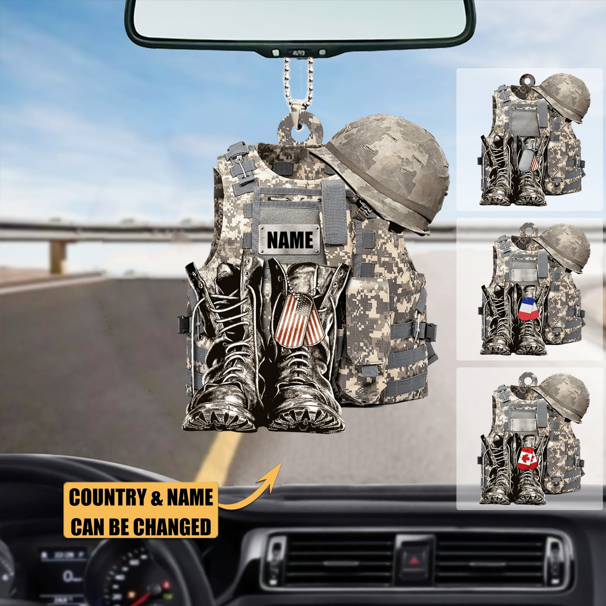 New Release - Boots & Hat - Personalized Flat Acrylic Ornament