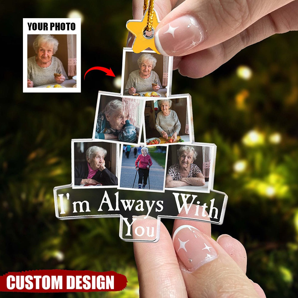 Photo Memorial Christmas Tree - Personalized Acrylic Photo Ornament