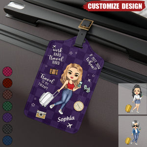 Travel Is My Therapy - Personalized Luggage Tag - Gift For Travellers