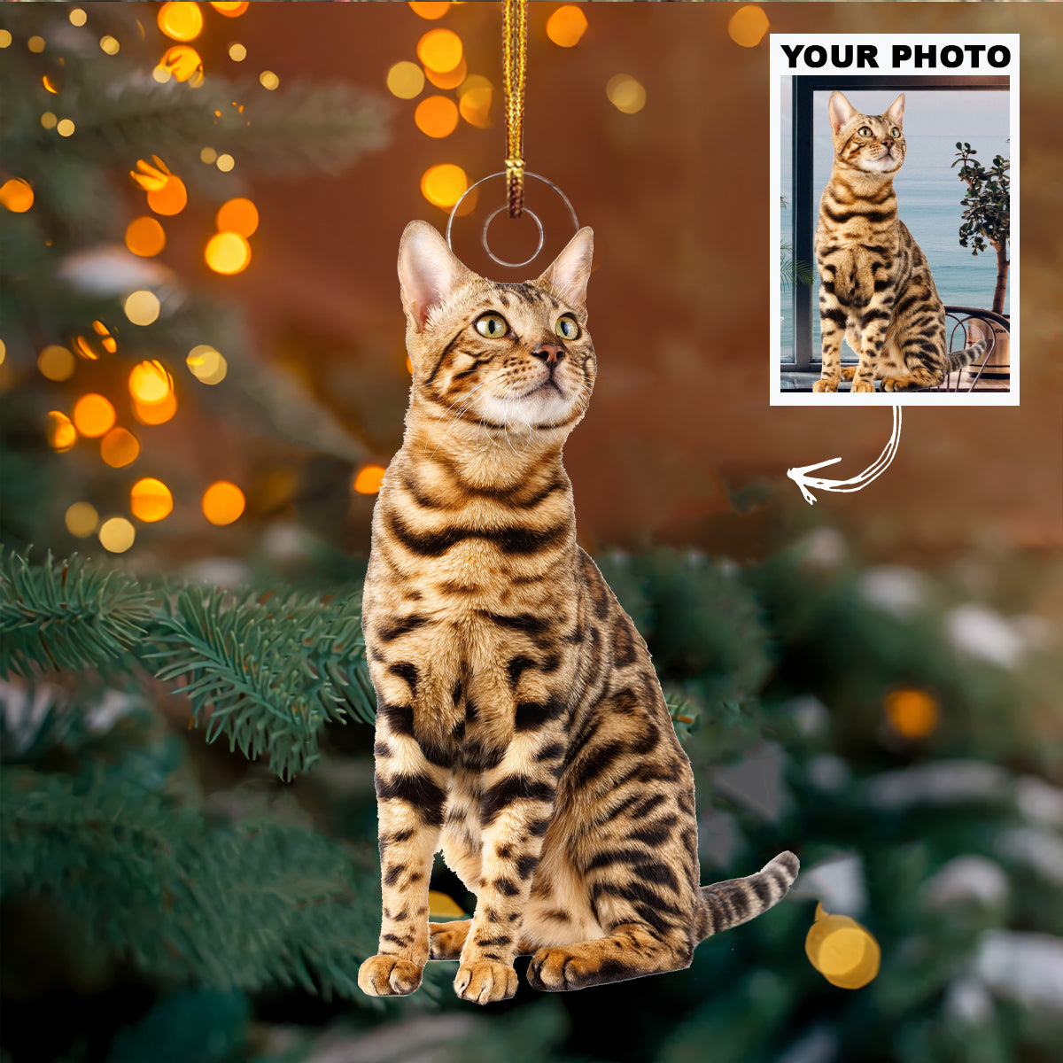 Personalized Upload Photo Pet Christmas Ornament