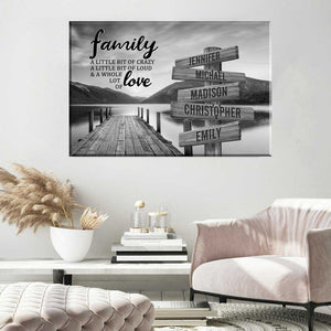 River Pier A Little Whole Lot of Love  - Personalized Family Poster