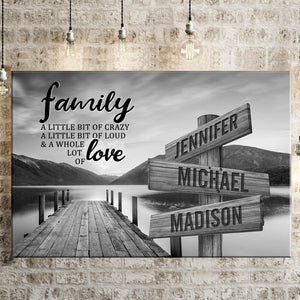 River Pier A Little Whole Lot of Love  - Personalized Family Poster