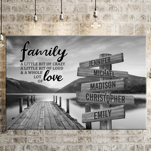 River Pier A Little Whole Lot of Love  - Personalized Family Poster