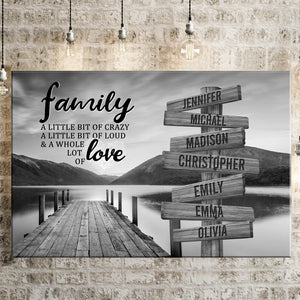 River Pier A Little Whole Lot of Love  - Personalized Family Poster