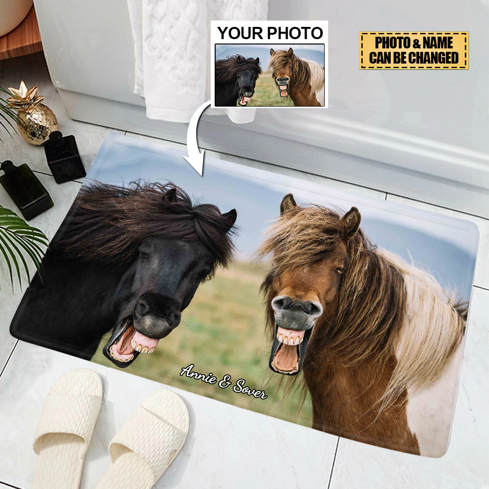 Personalized Photo Doormat-Gift For Horse Lovers